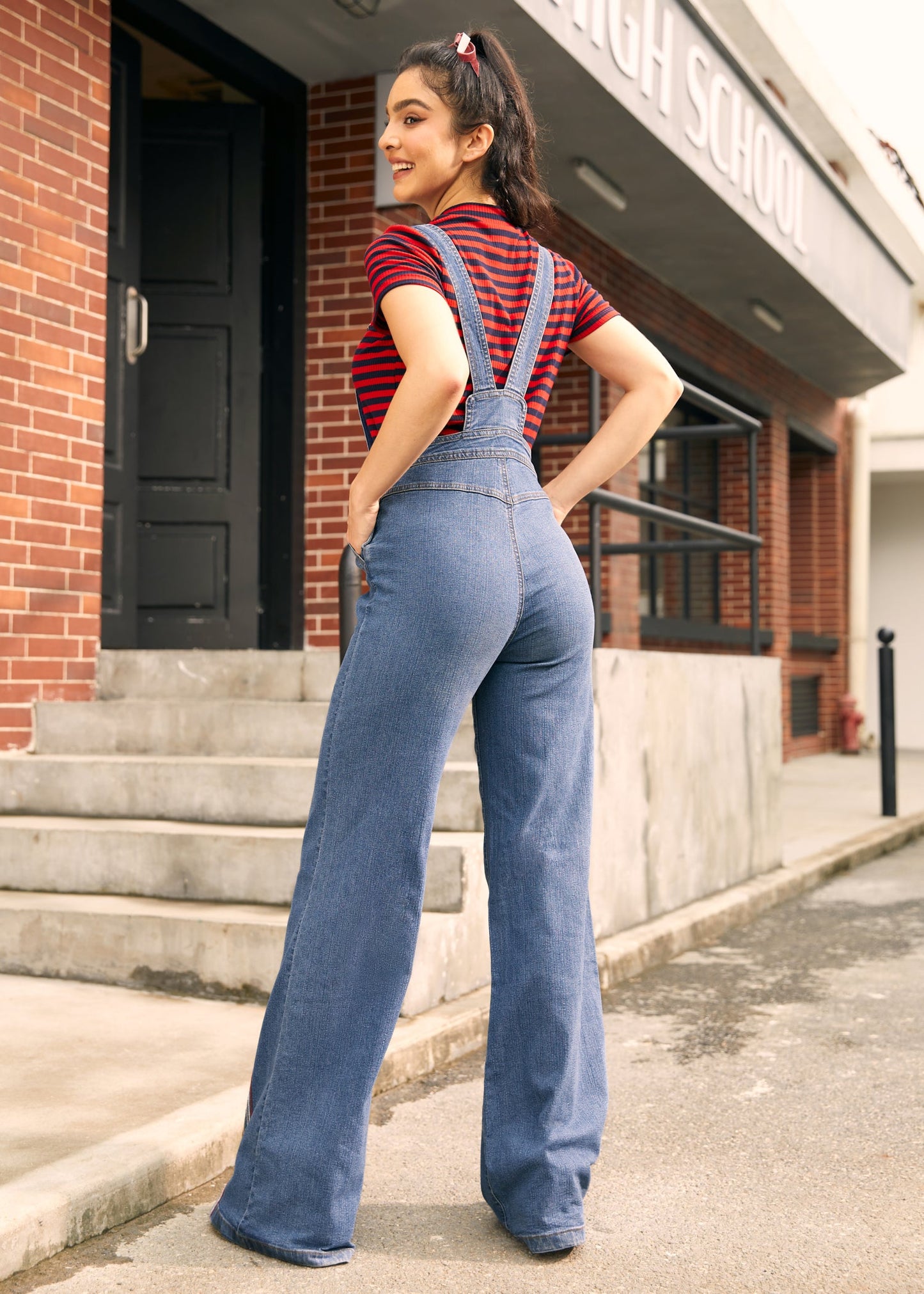 Rainbow With Me Denim Overalls