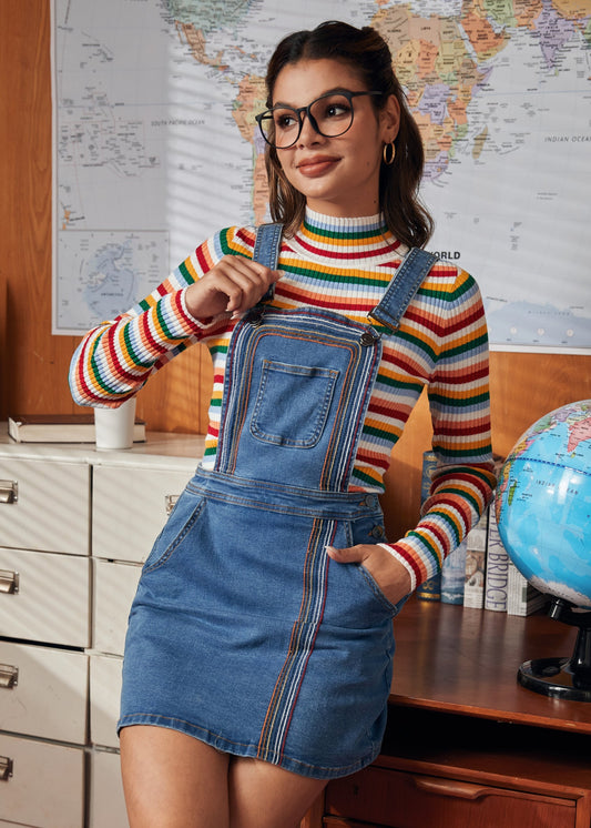 A Posh Picnic Denim Overall Jumper