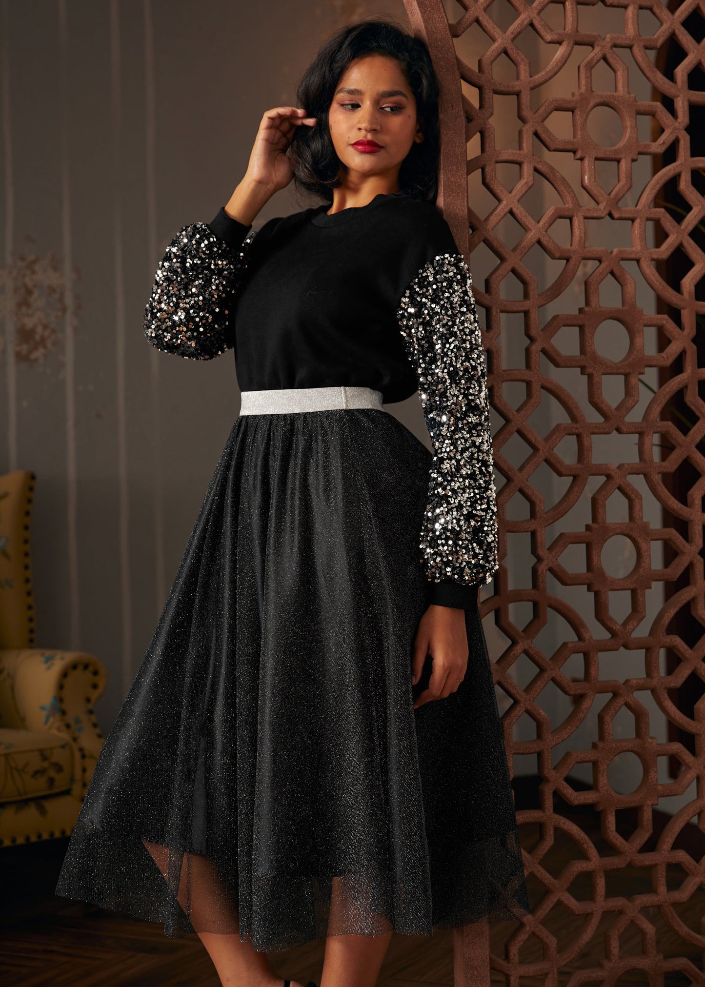 Dressed to Impress Sequin Sweatshirt