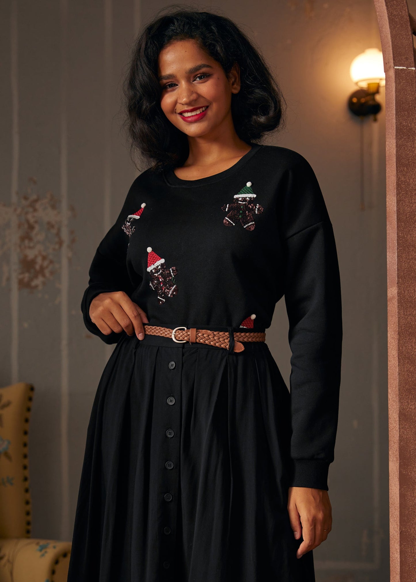 Whimsical Gingerbread Man Sweatshirt