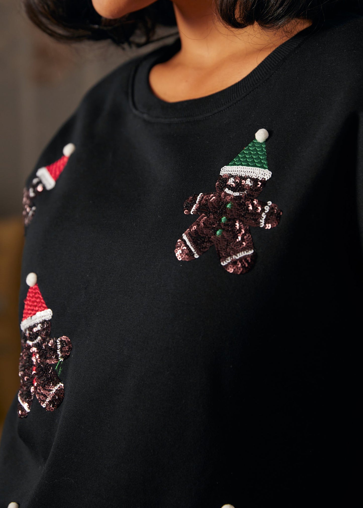 Whimsical Gingerbread Man Sweatshirt