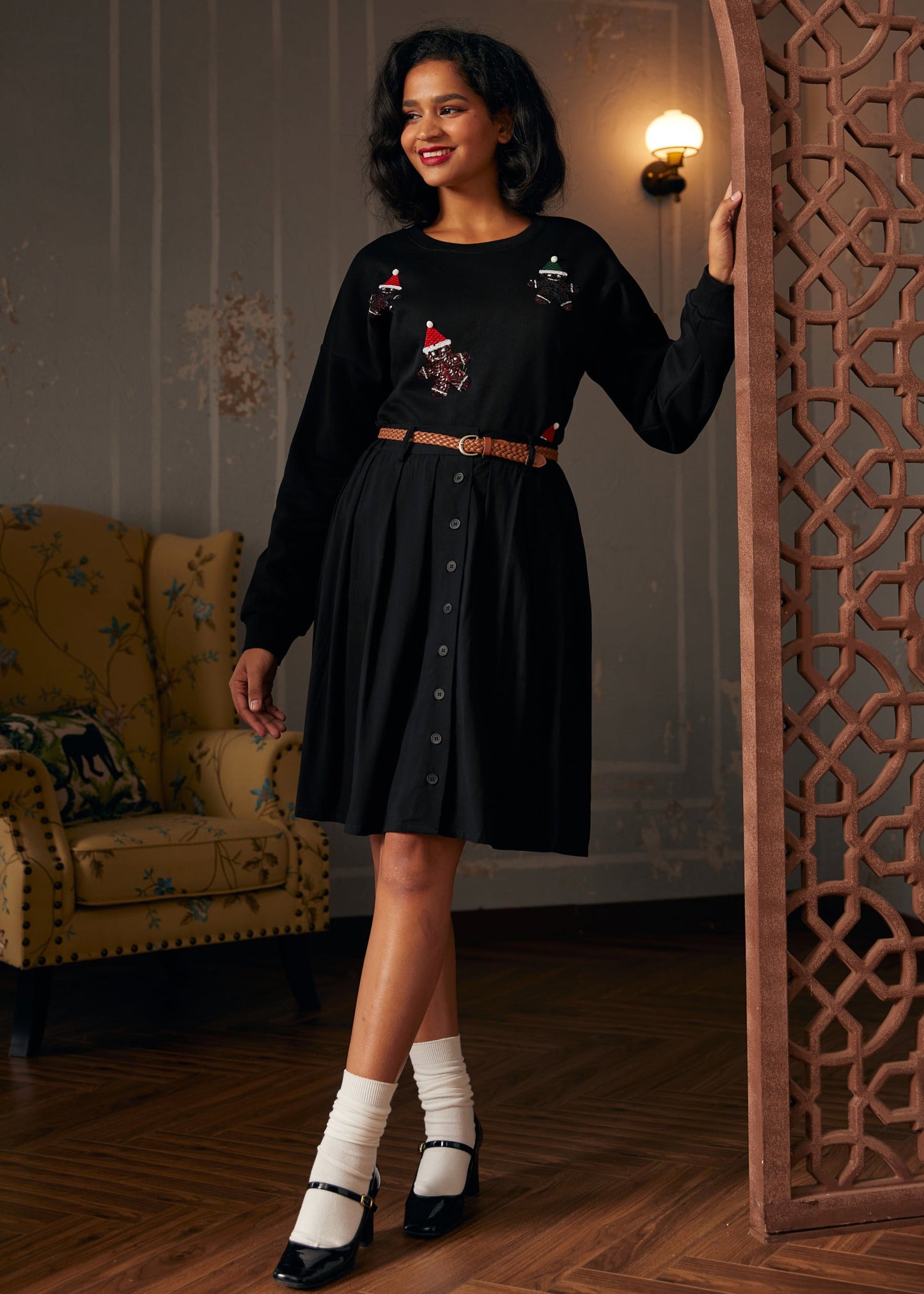 Whimsical Gingerbread Man Sweatshirt