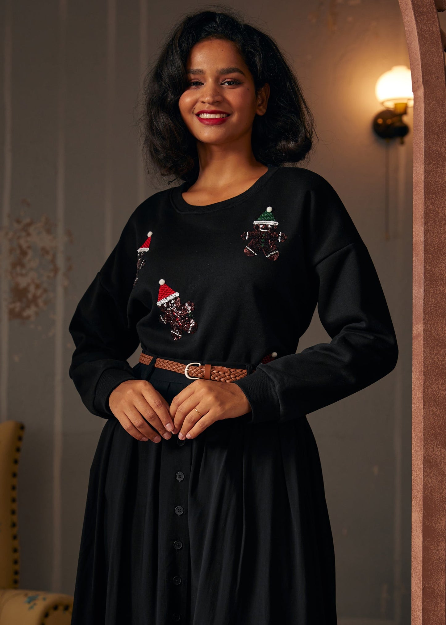Whimsical Gingerbread Man Sweatshirt