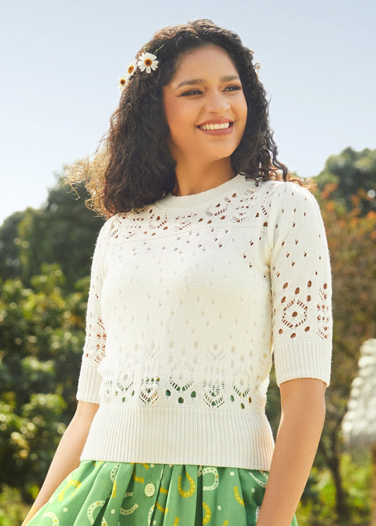 A Dash of Darling Short Sleeve Pullover Sweater