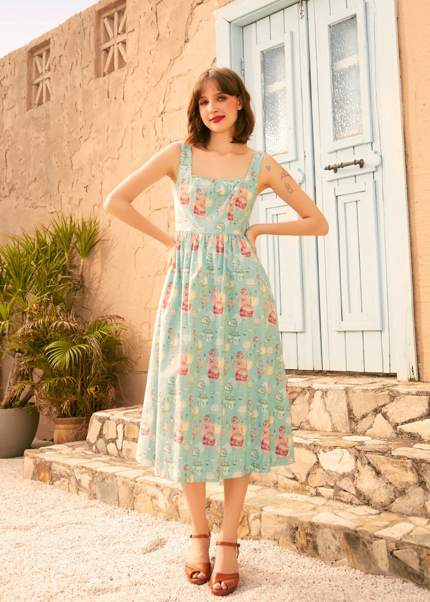 Squarely Charming Midi Dress