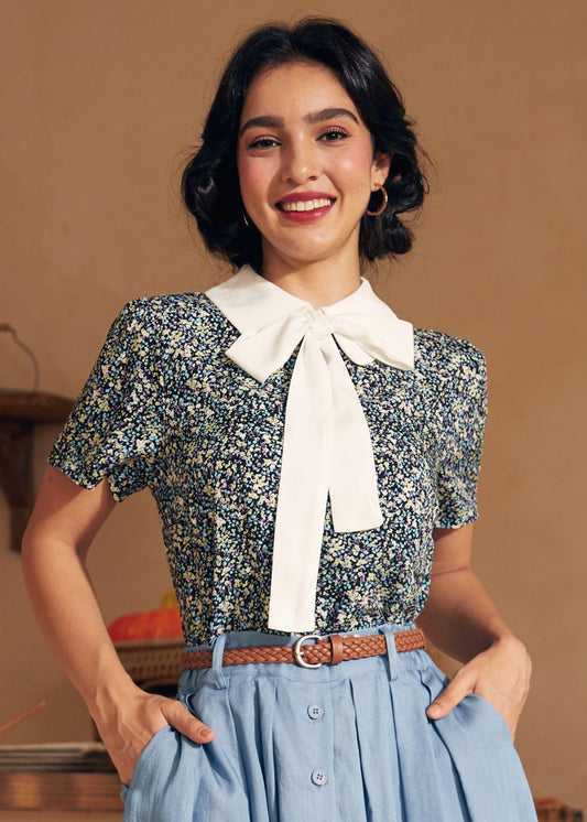 Positive First Impressions Tie-Neck Blouse