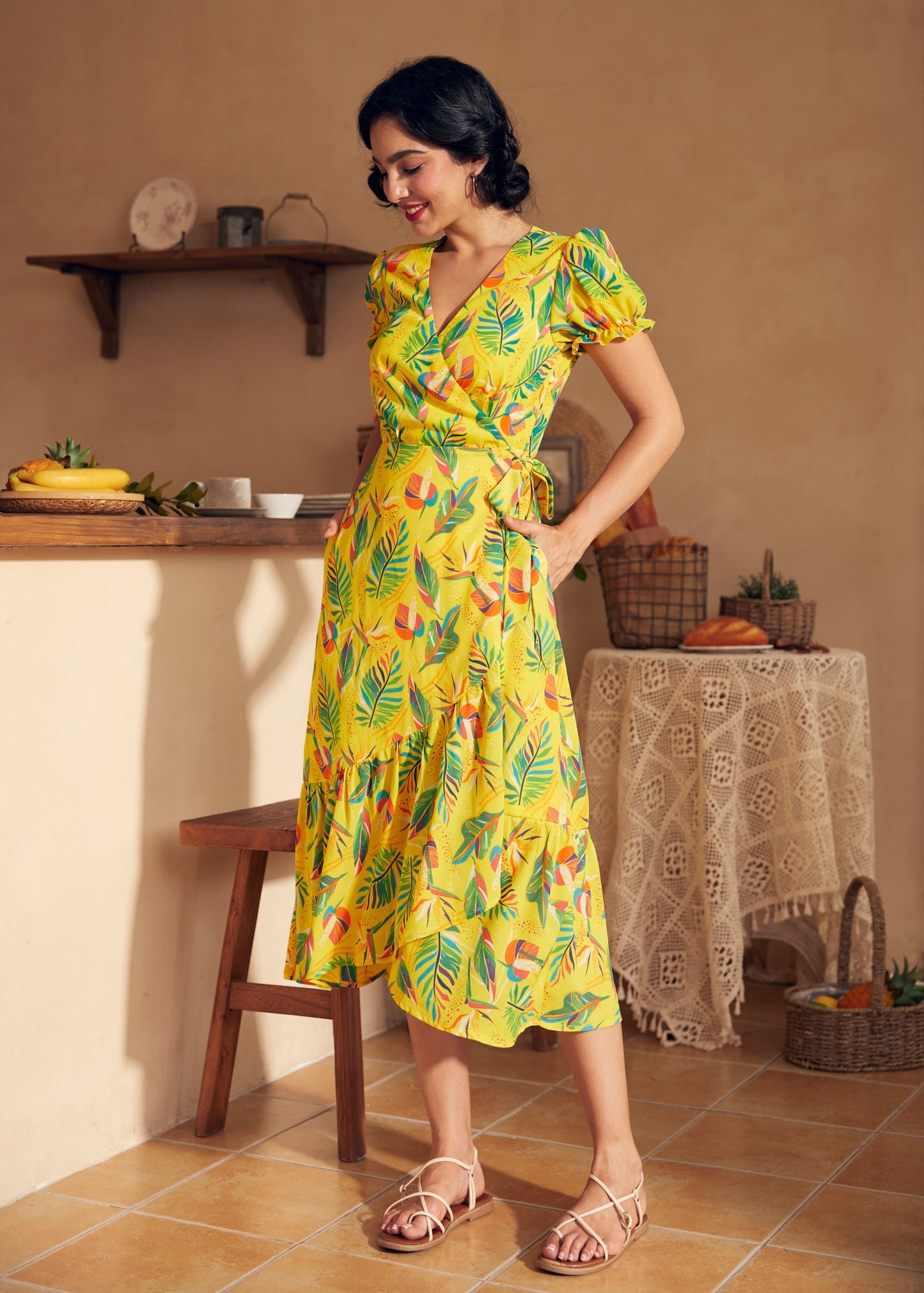 Air of Elegance Wrap Dress