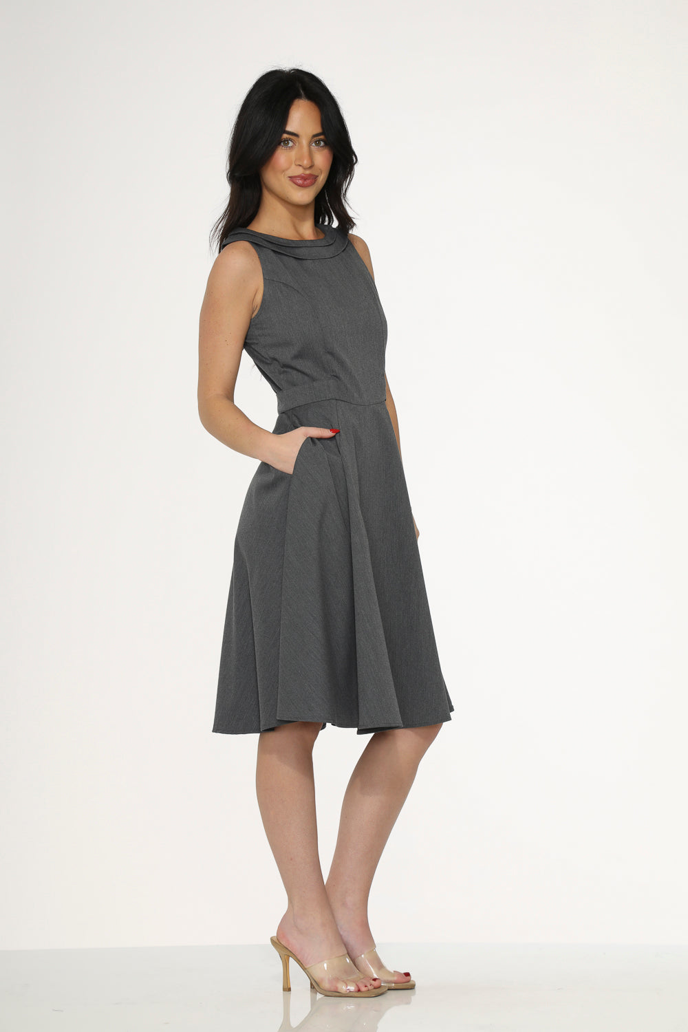 Grey Swing Dress