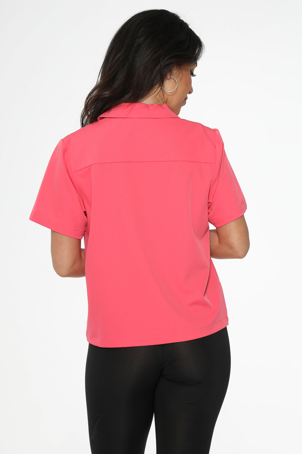 Hot Pink with White Embroidered Poodle Top