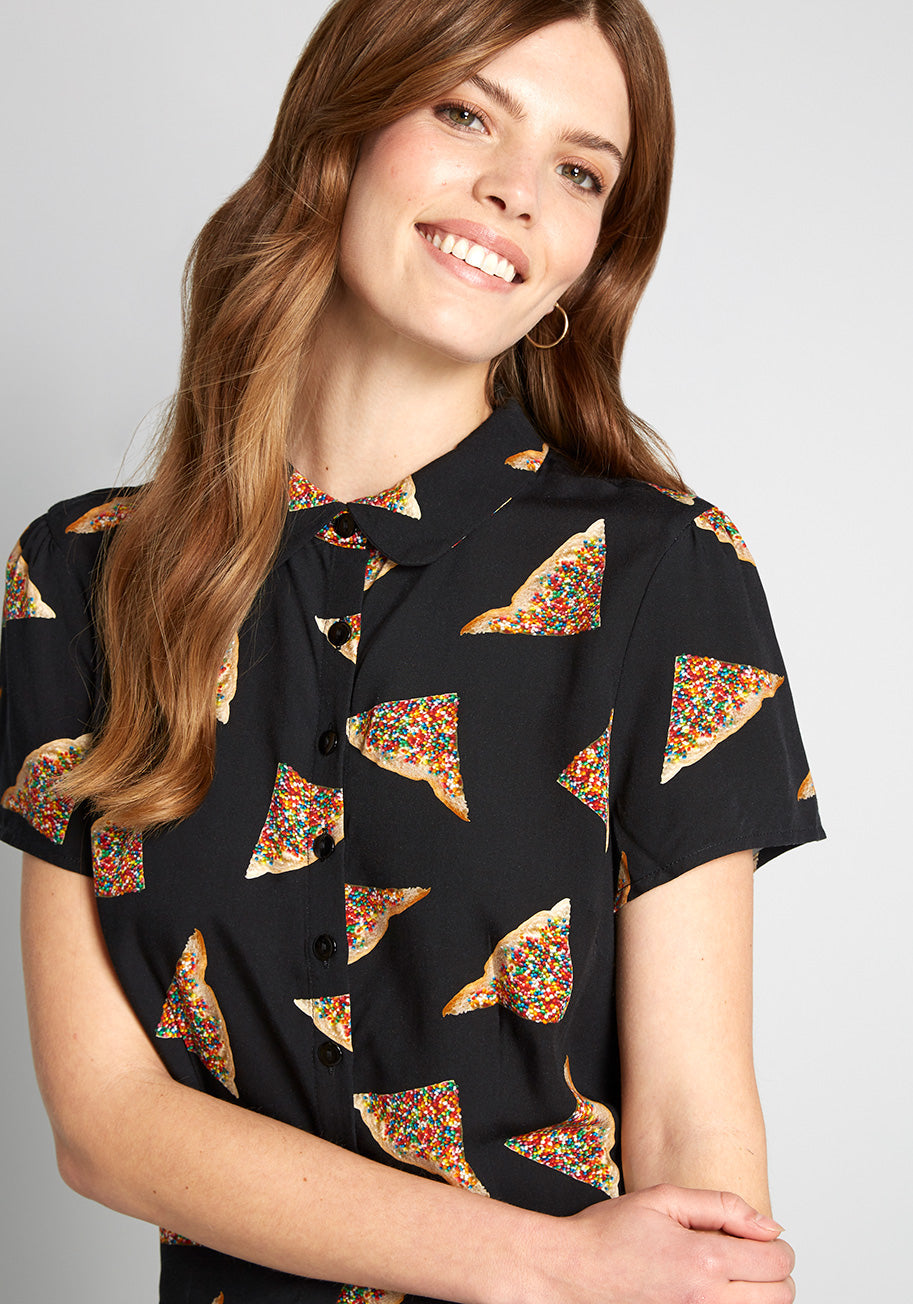 Making That Fairy Bread Button-Up Top