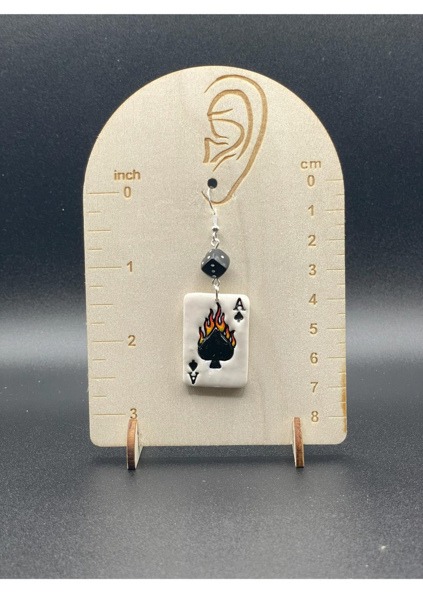 Tattoo Love Ace of Spades Earrings