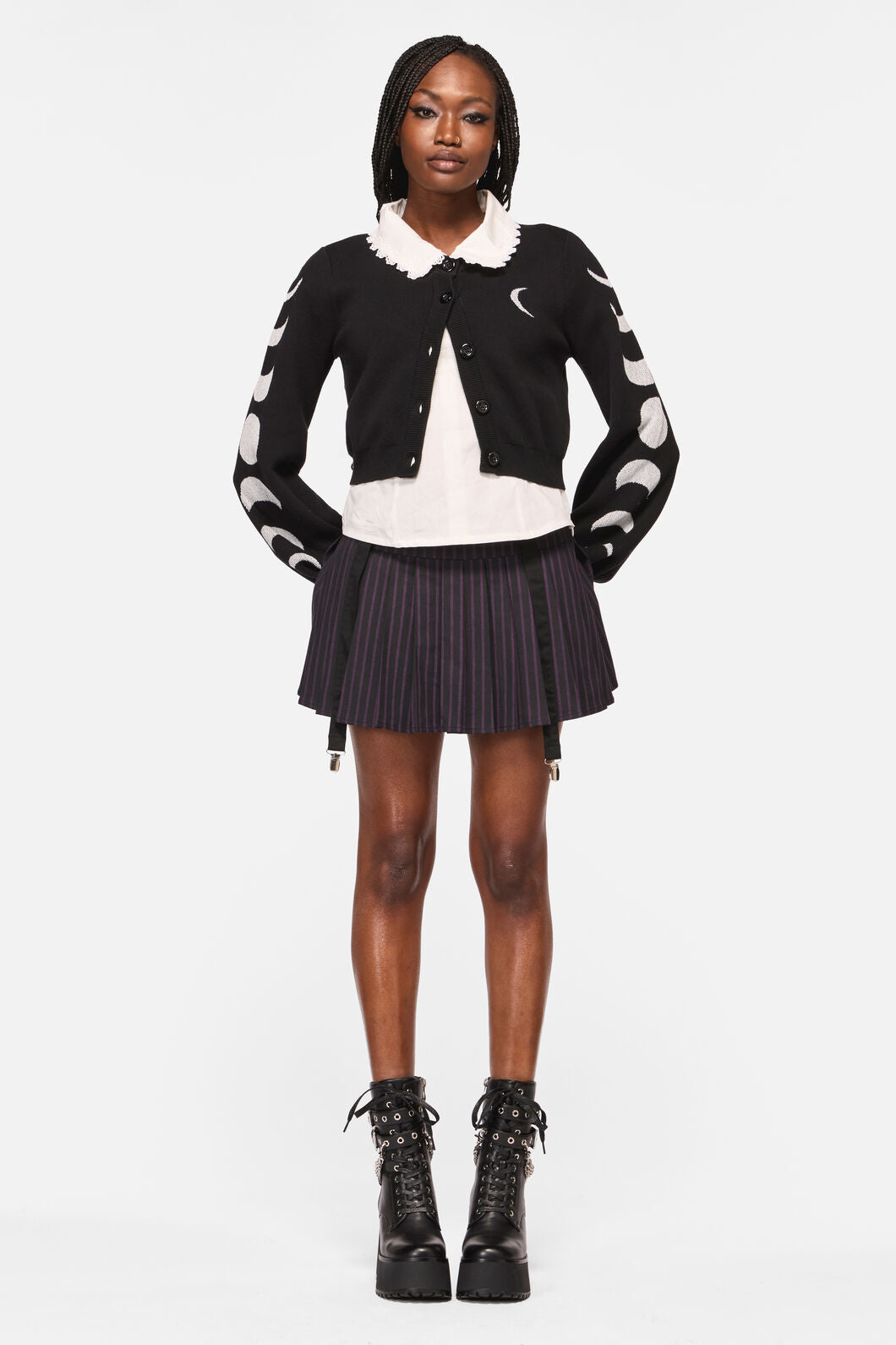Moon Phase Goth Cardigan
