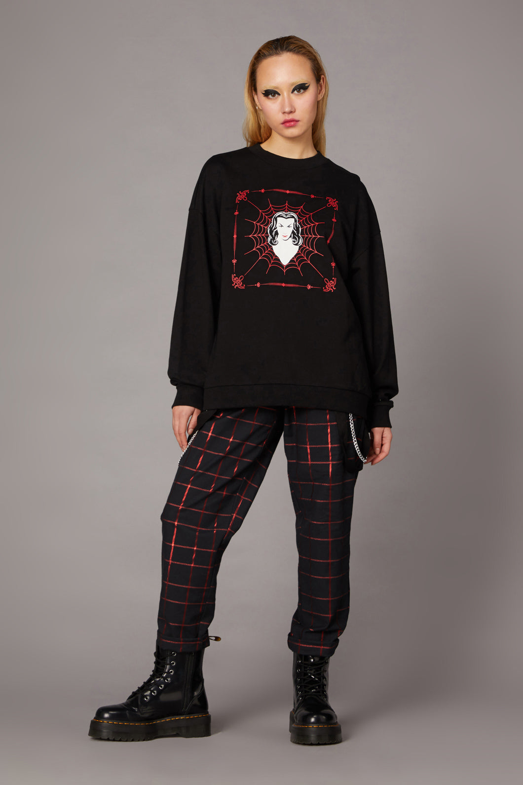 Vampire Print Sweatshirt