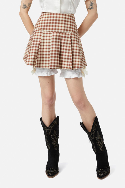 Saloon Gingham Skort