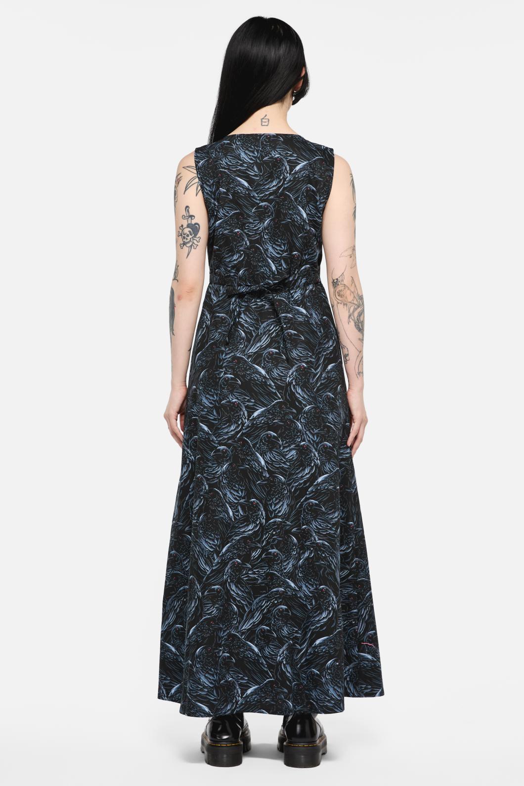 Murder Of Crows Midi Dress