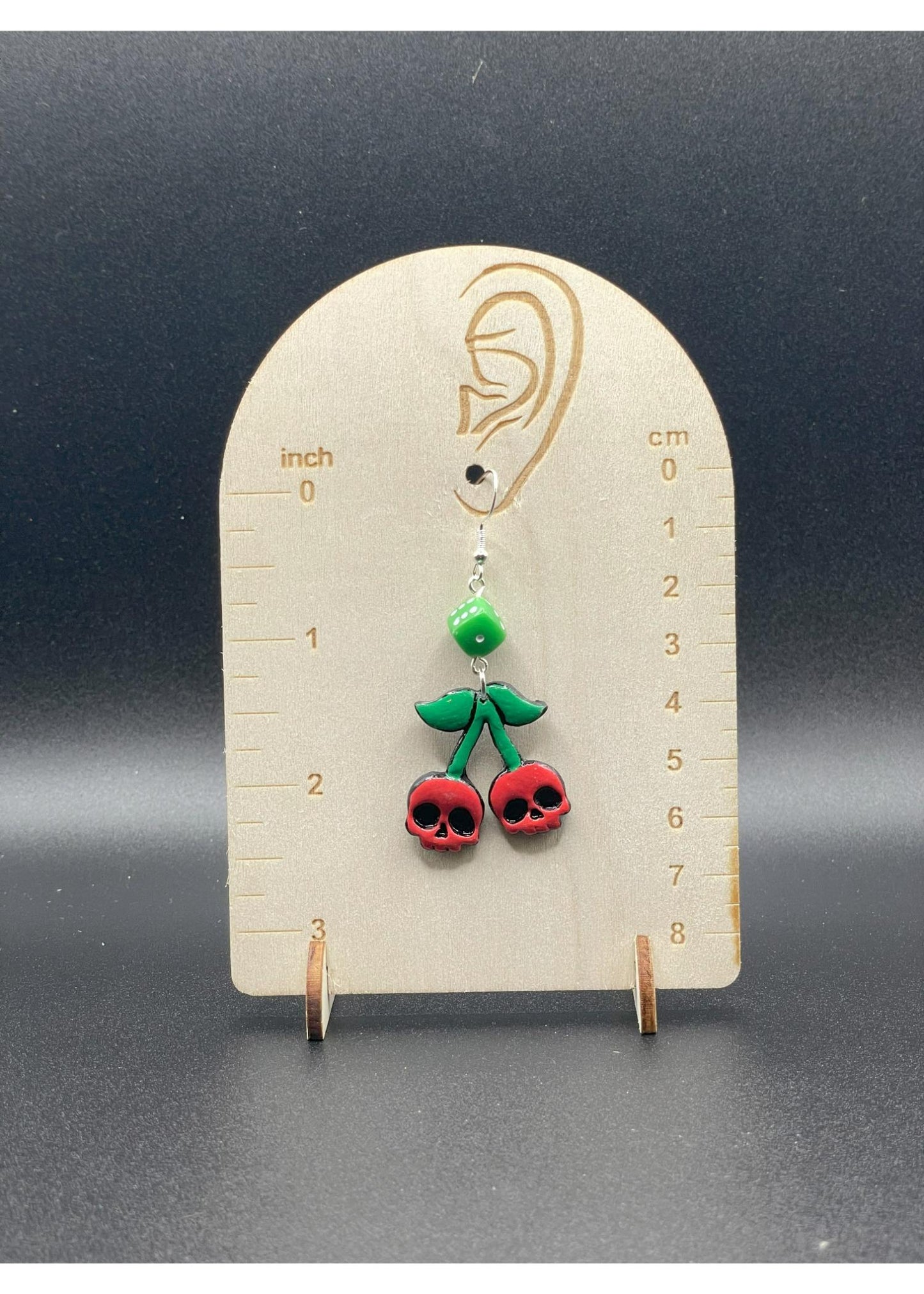 Tattoo Love Skull Cherry Earrings
