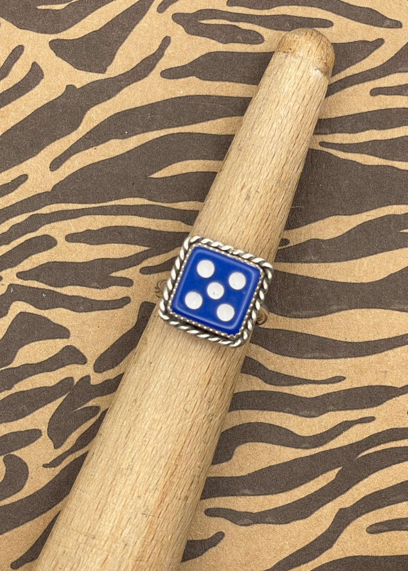 Sterling Silver Dice Ring