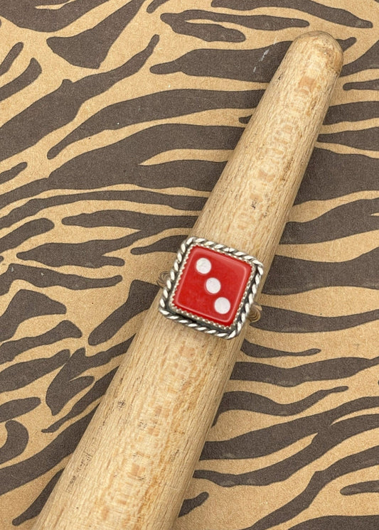Sterling Silver Dice Ring
