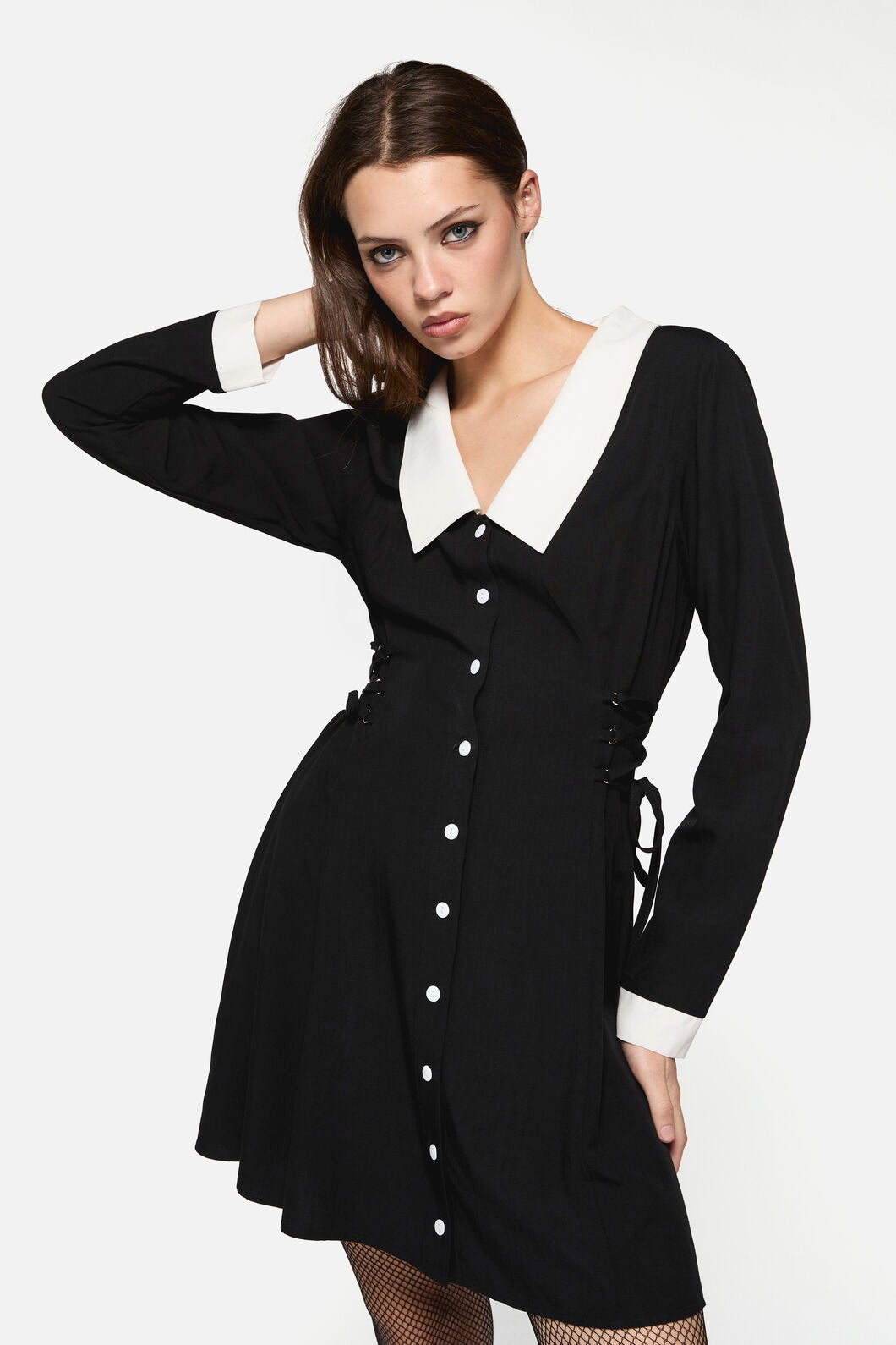 Ready To Rot Long Sleeve Contrast Dress