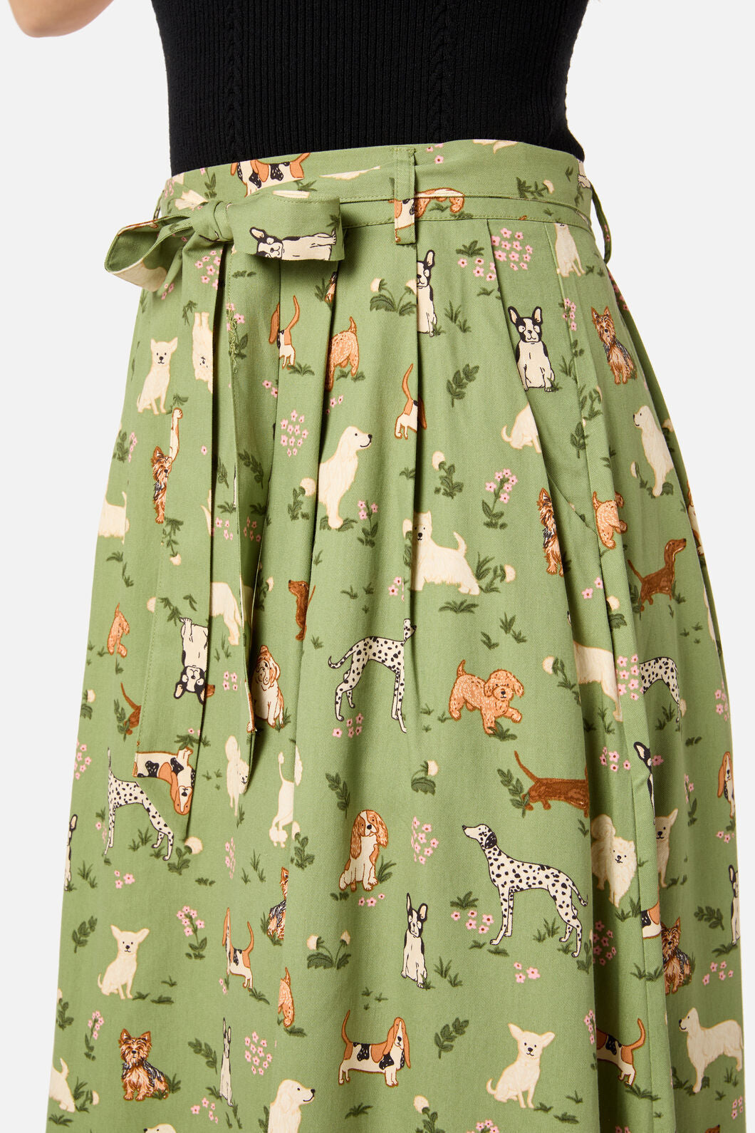 Cute Dogs Midi Skirt
