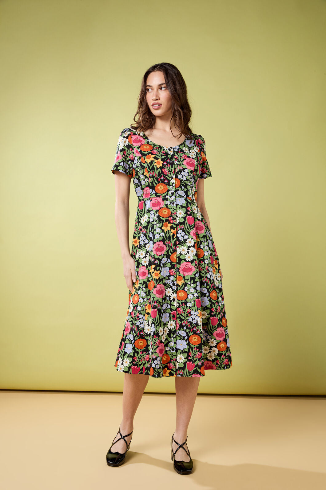Floral Field Midi Dress