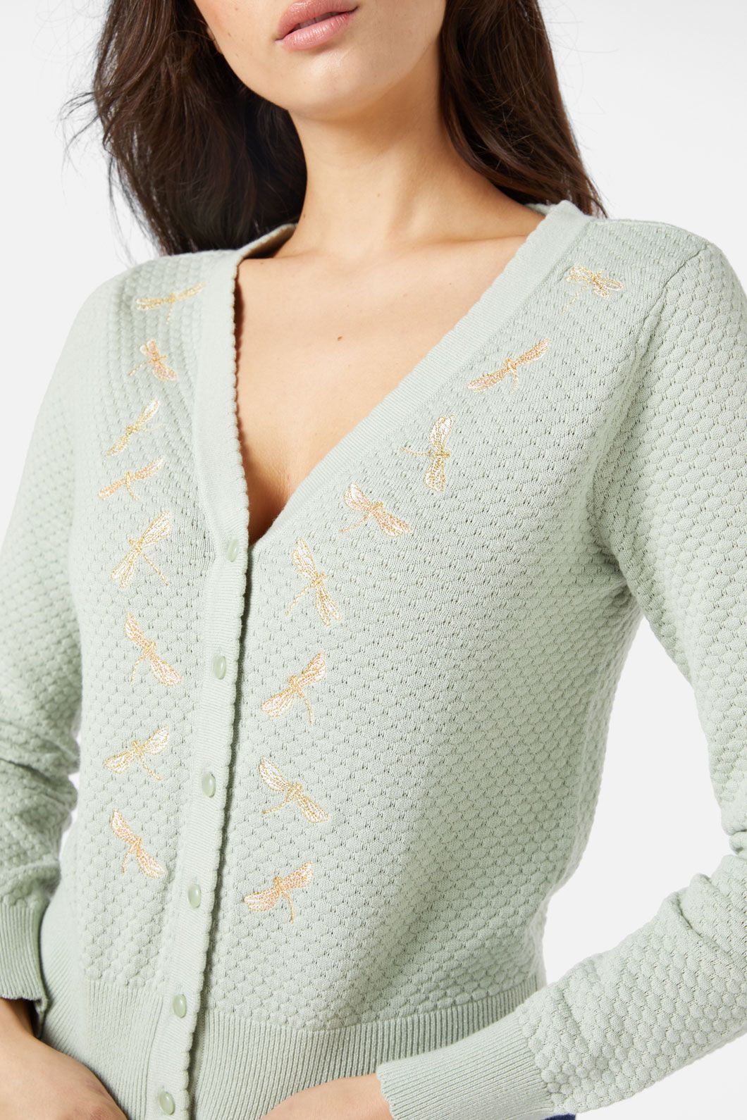 Dragonfly Embroidered Cardigan
