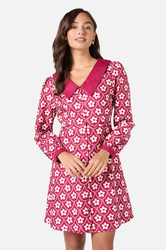 Megan Cute Collar Mini Dress