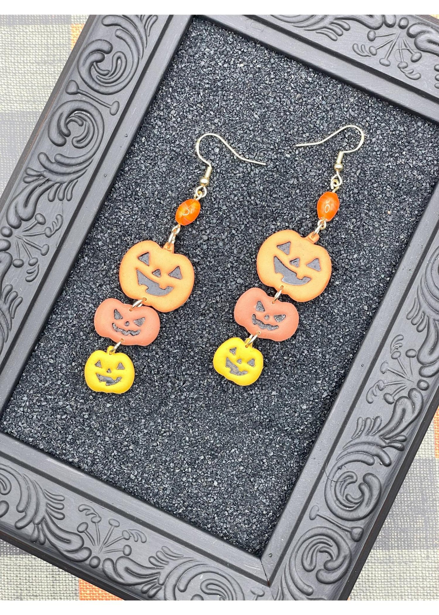 Salem Jack-O-Lantern Stack Earrings