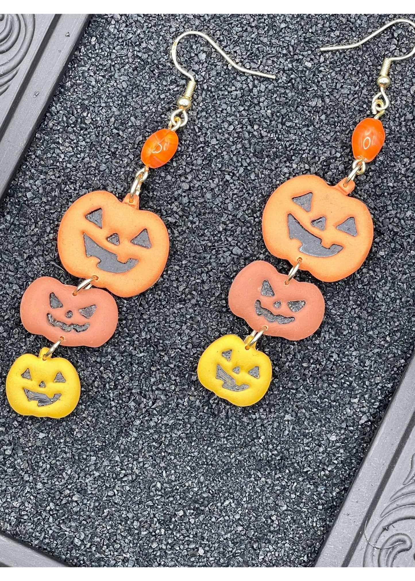 Salem Jack-O-Lantern Stack Earrings