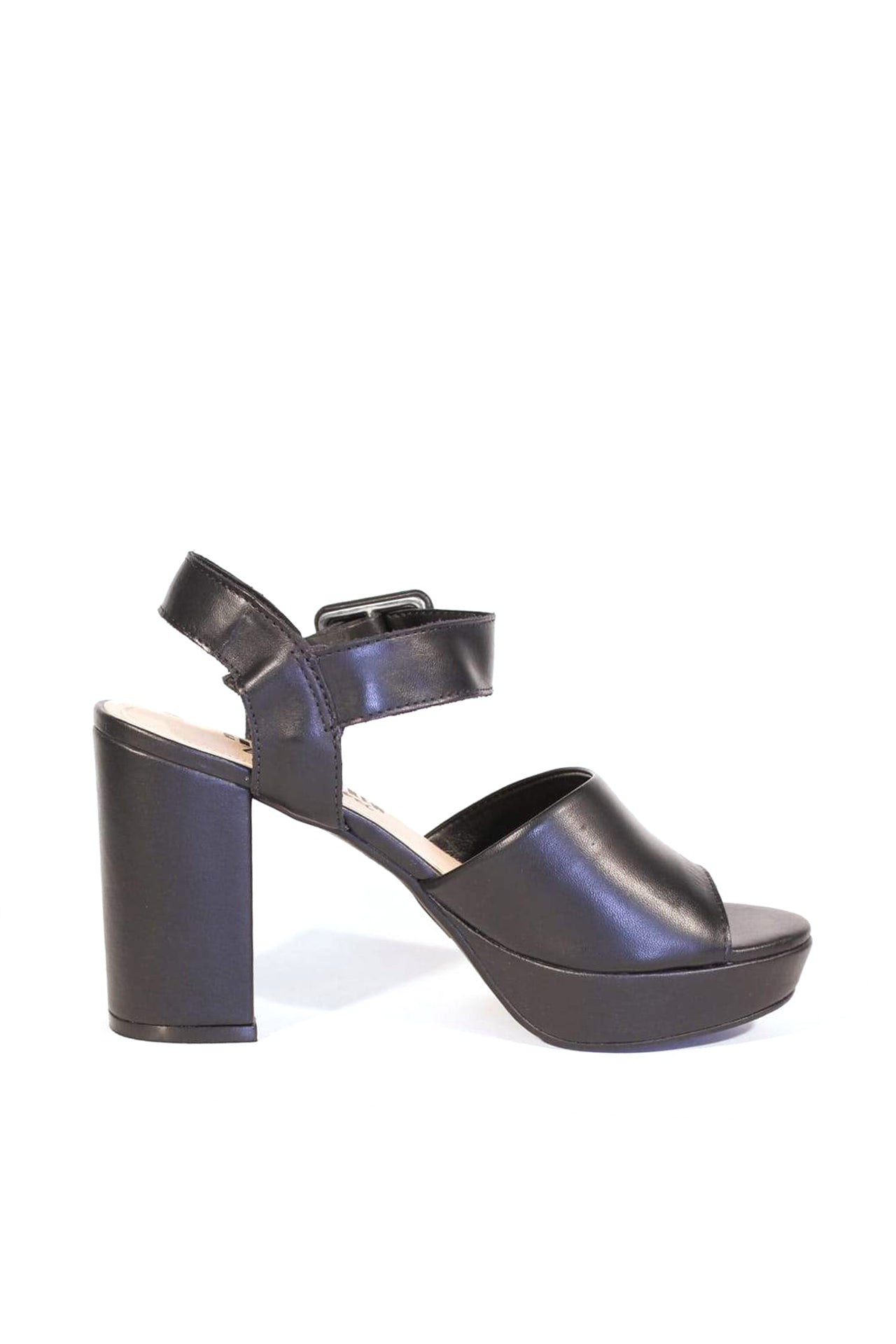 Rose Leather Platform Heels
