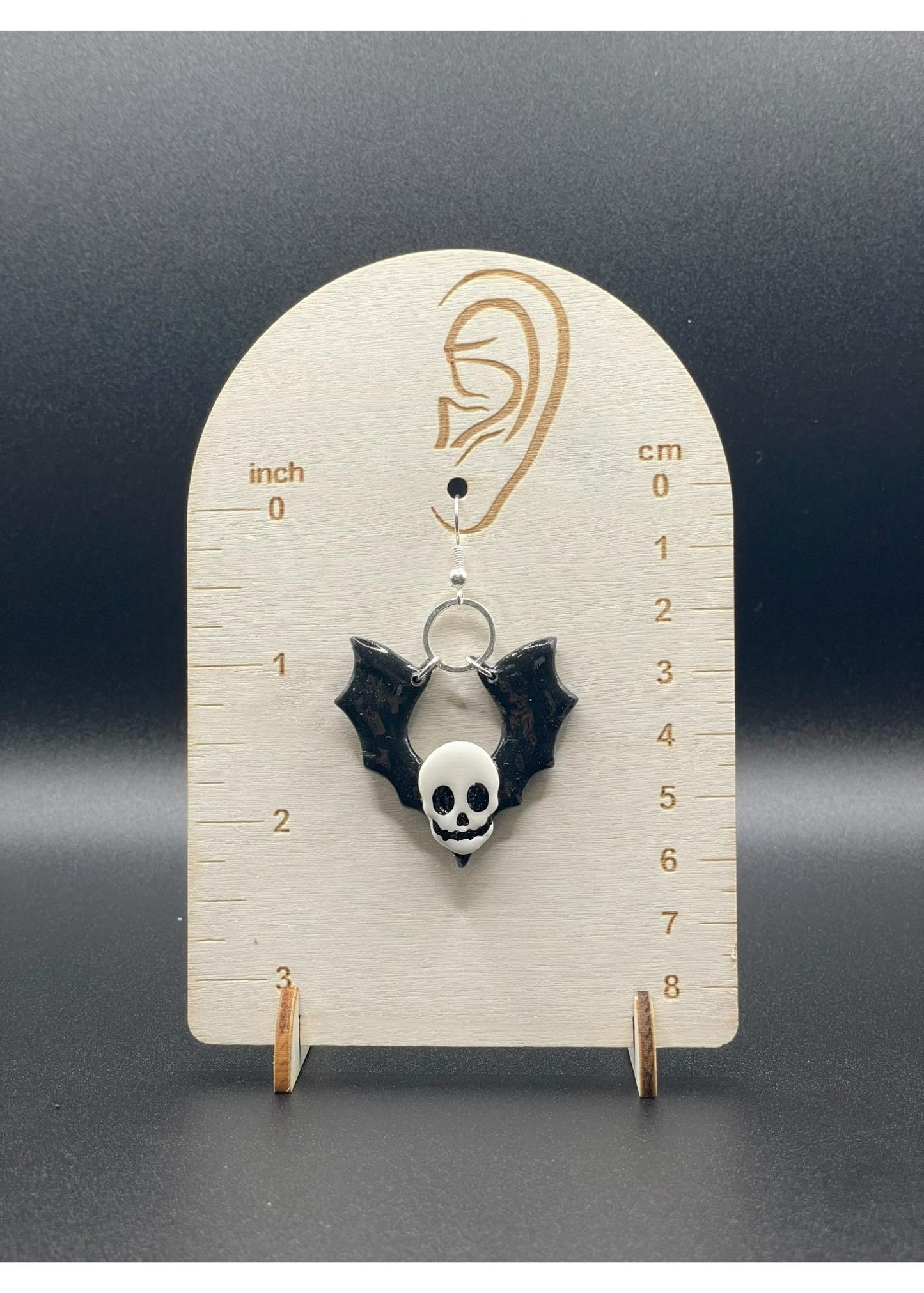 Salem Skull Bat Dangle Earrings