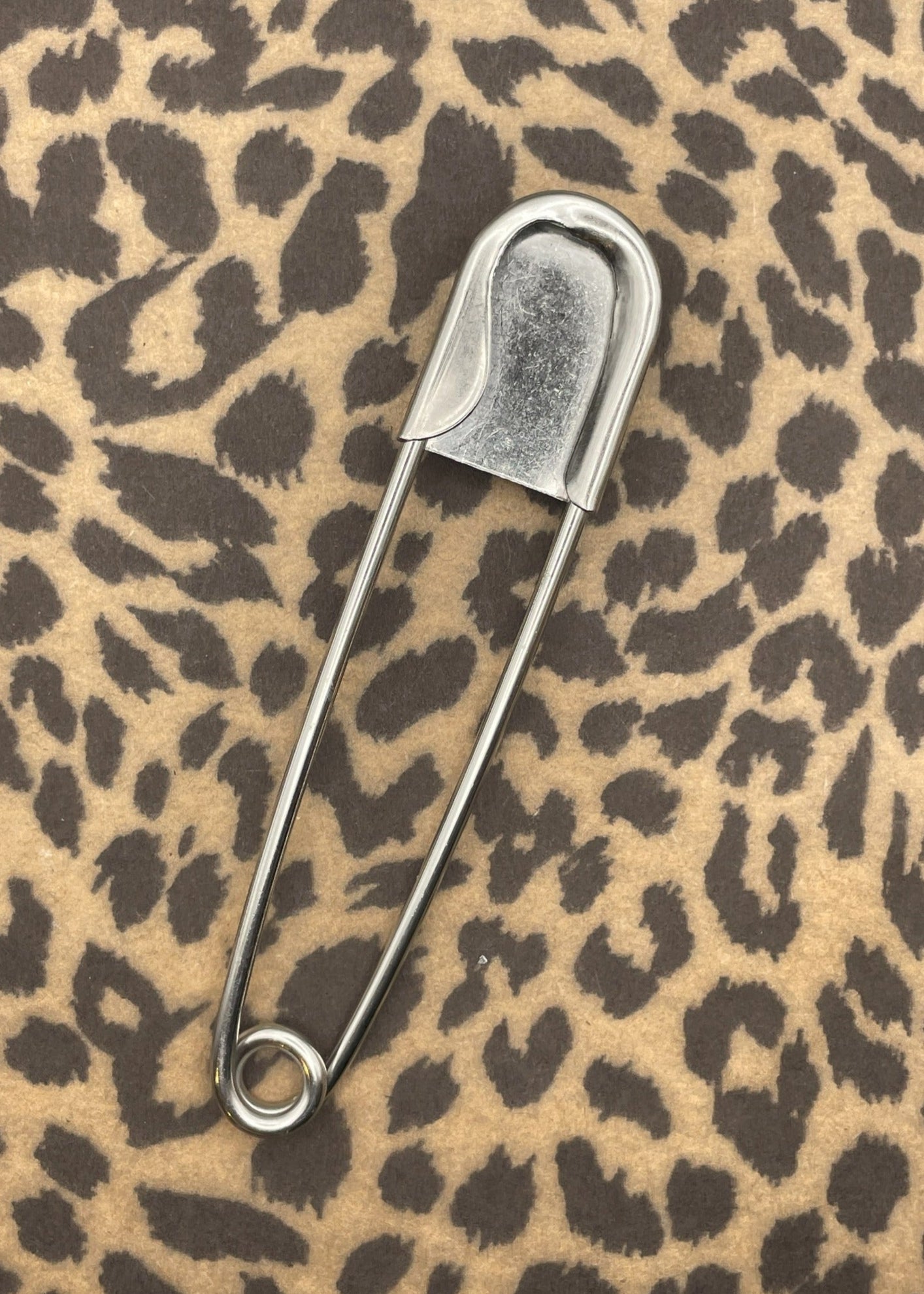 Turquoise Jumbo Safety Pin Keychain