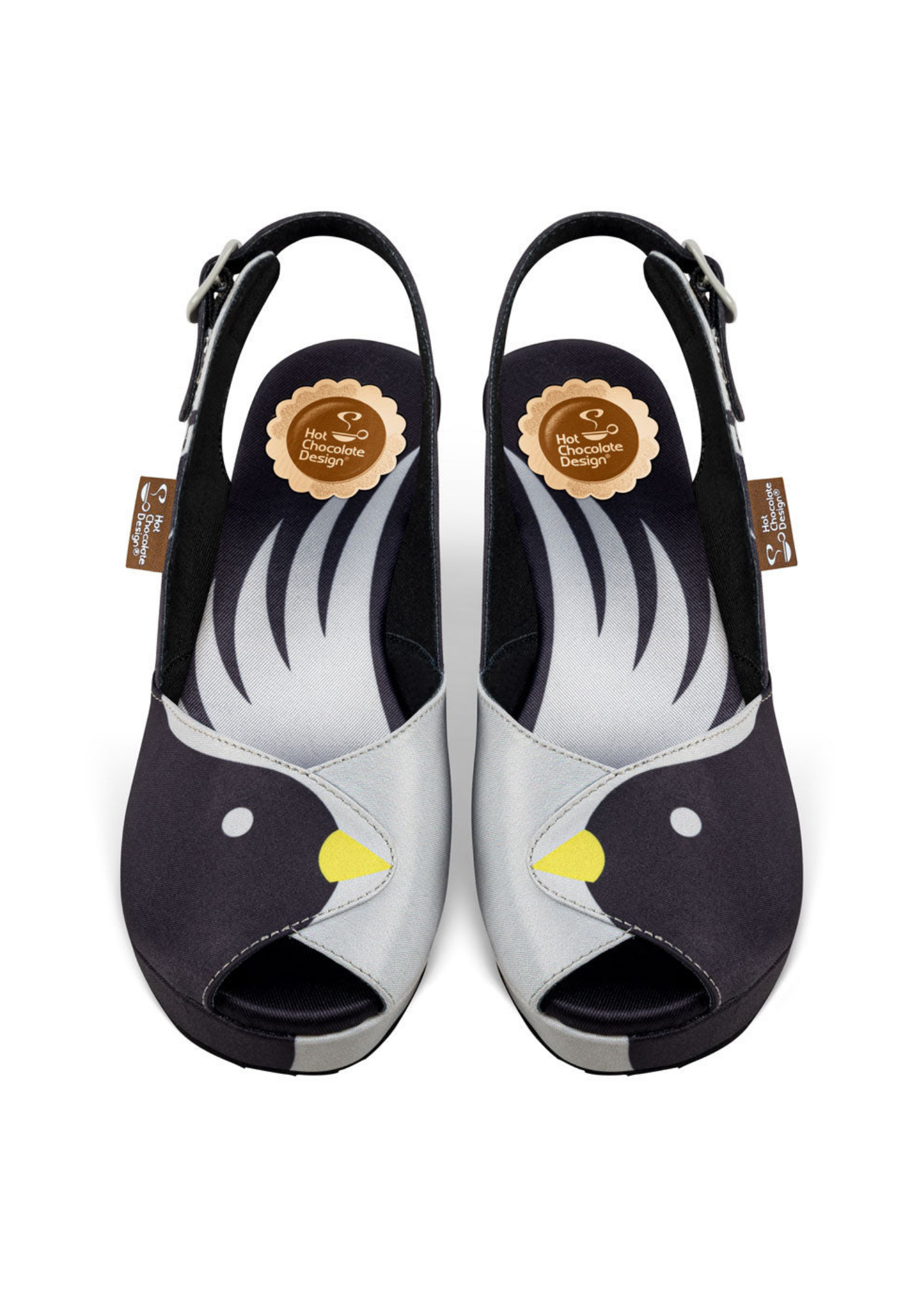 Chocolaticas® Black Birds Women's Sandal
