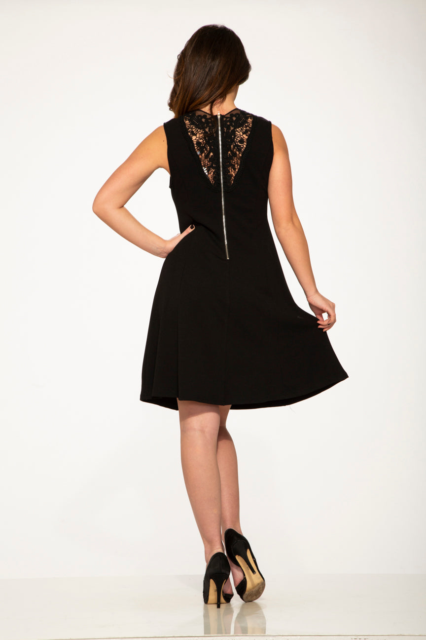 Black Mini Night Out Swing Dress