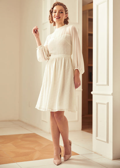 Sheerly Blessed In Bliss Fit and Flare Dress