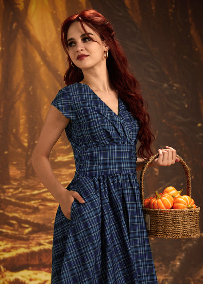 Blue Plaid Greta Dress