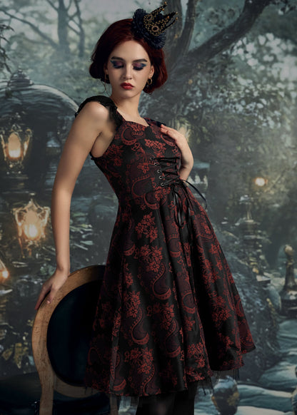 Red Byzantine Swing Dress
