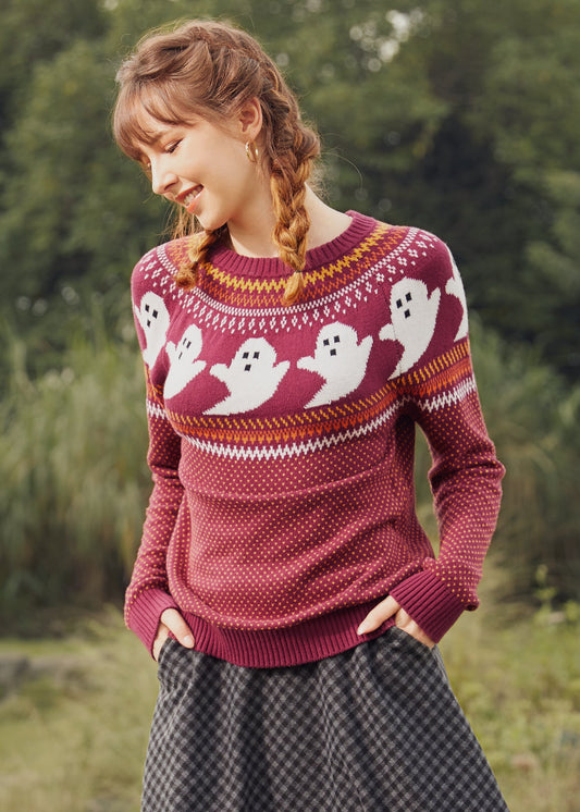 You've Been Ghosted Fair Isle Sweater