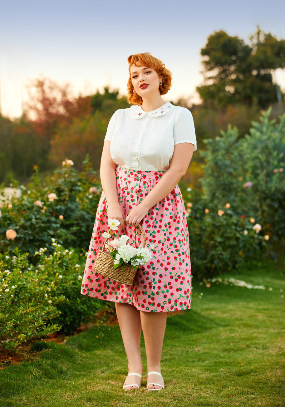 Berries & Blossoms A-Line Skirt