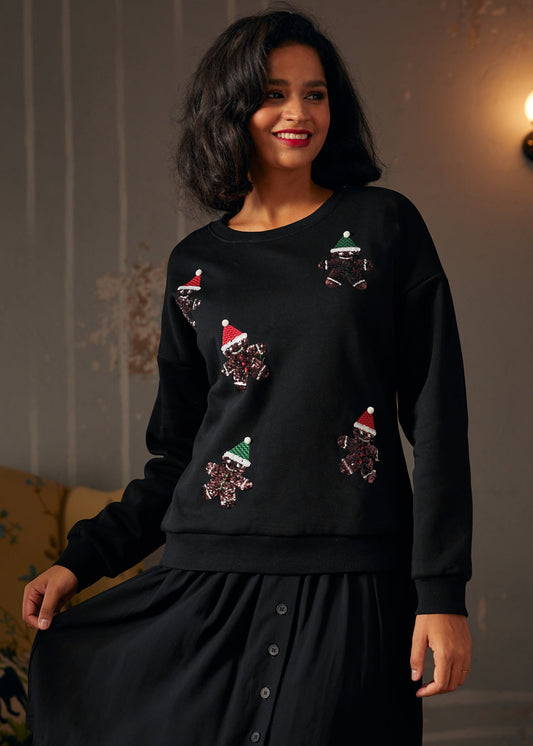 Whimsical Gingerbread Man Sweatshirt