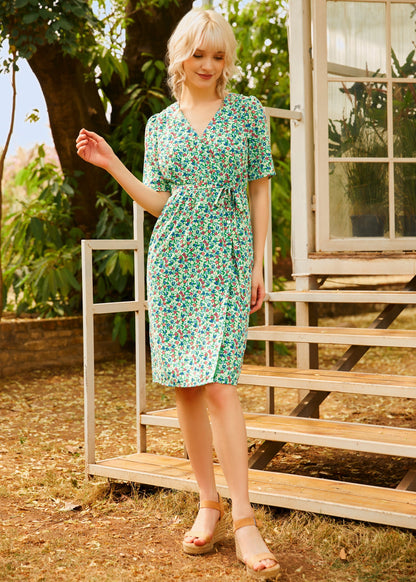 Petal & Promise Wrap Dress
