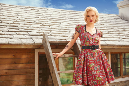 Drive In Delight Fit & Flare Dress