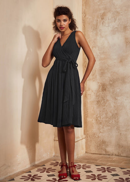 Instant Energy Faux-Wrap Knit Dress