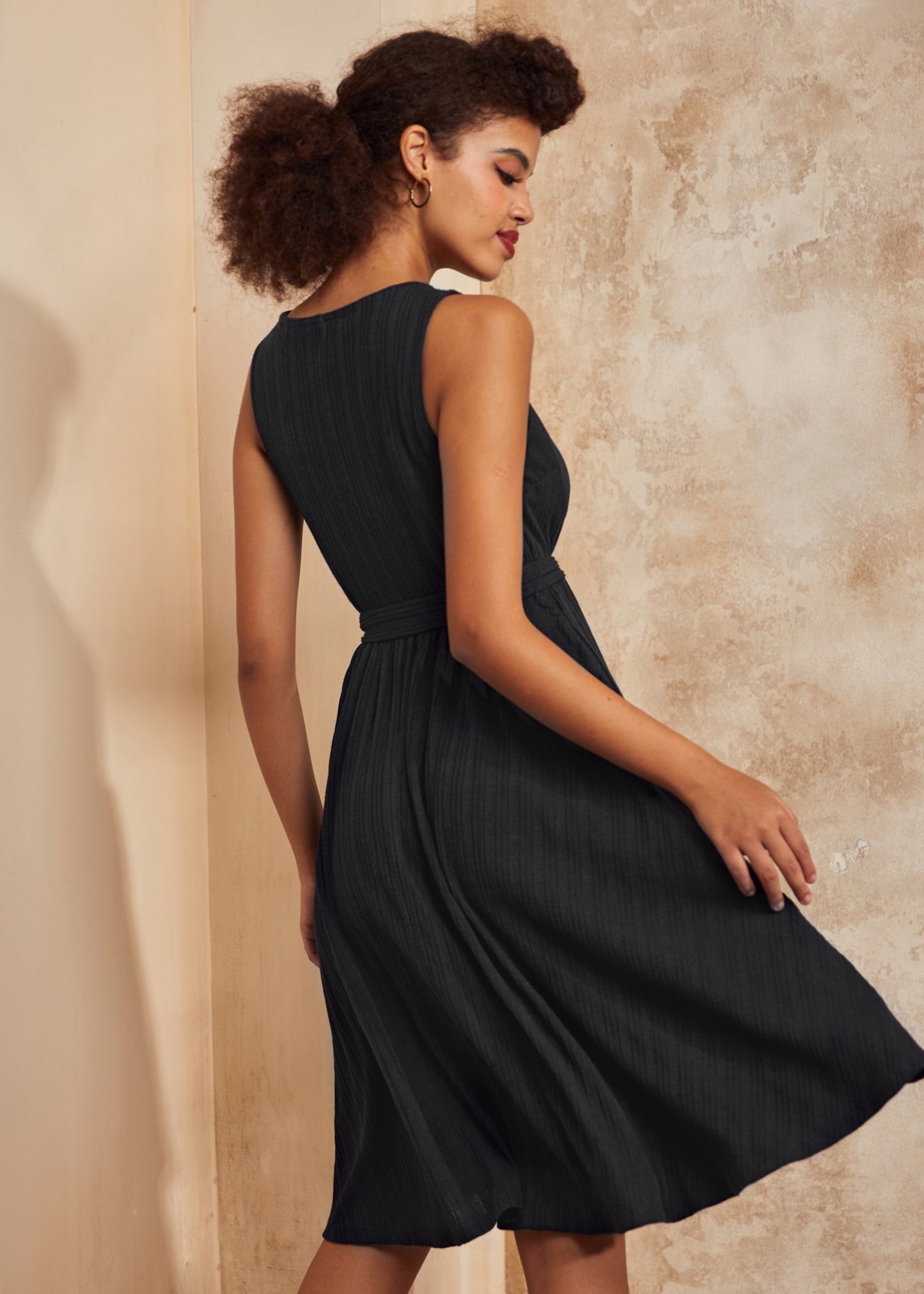 Instant Energy Faux-Wrap Knit Dress