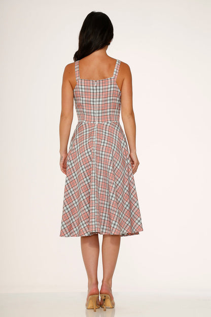 Pink Plaid Swing Dress