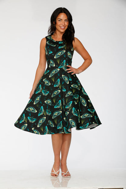 Dark and Mystical Butterfly Swing Dress
