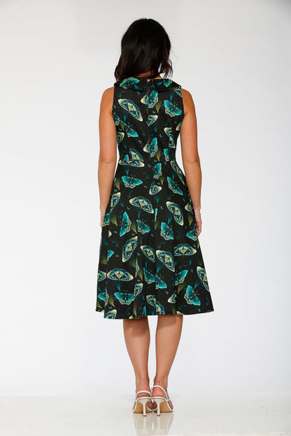 Dark and Mystical Butterfly Swing Dress
