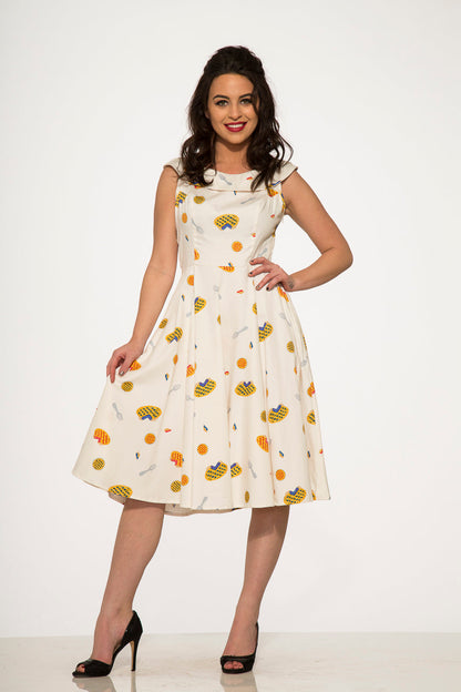 Pie Dress in Off White