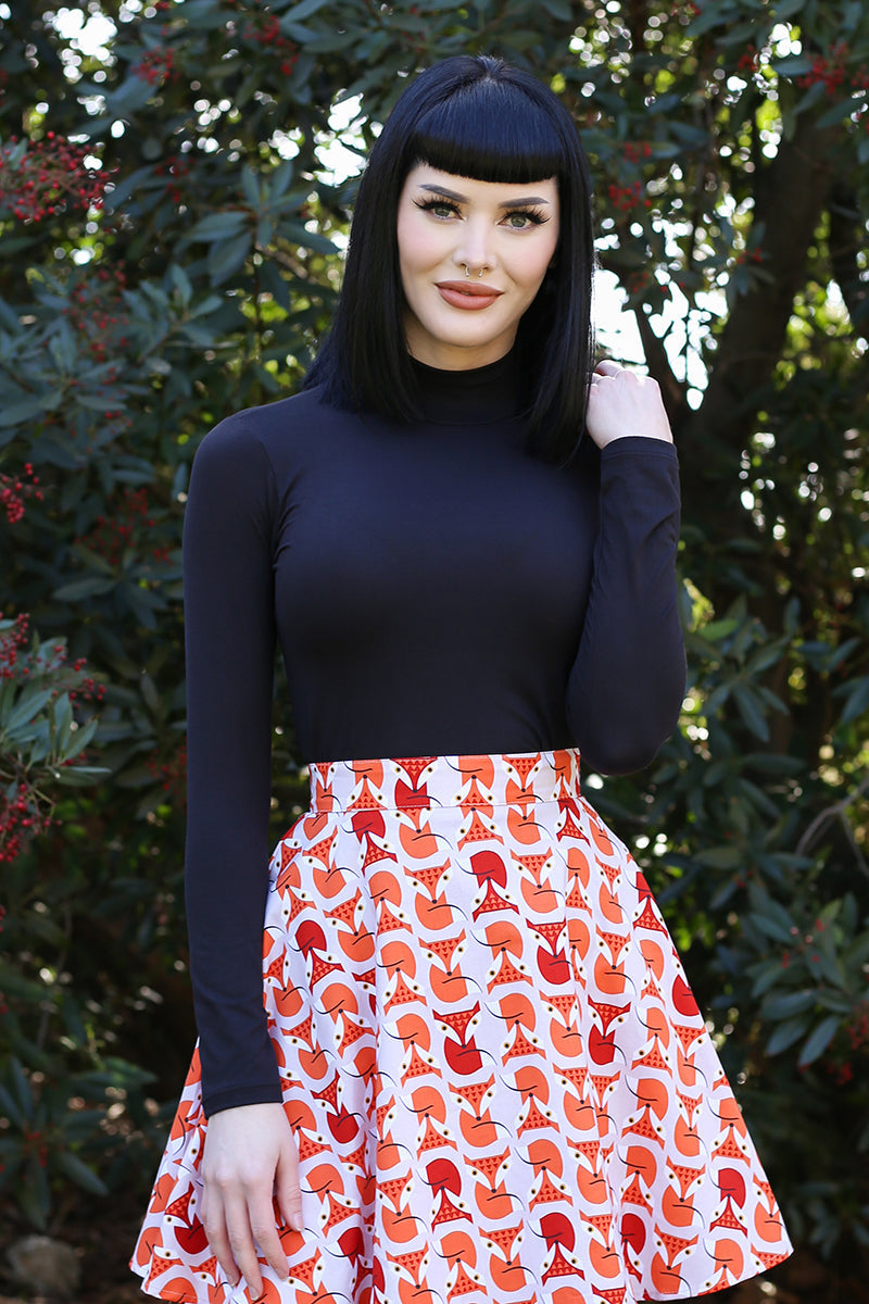 Black Mock Neck Top