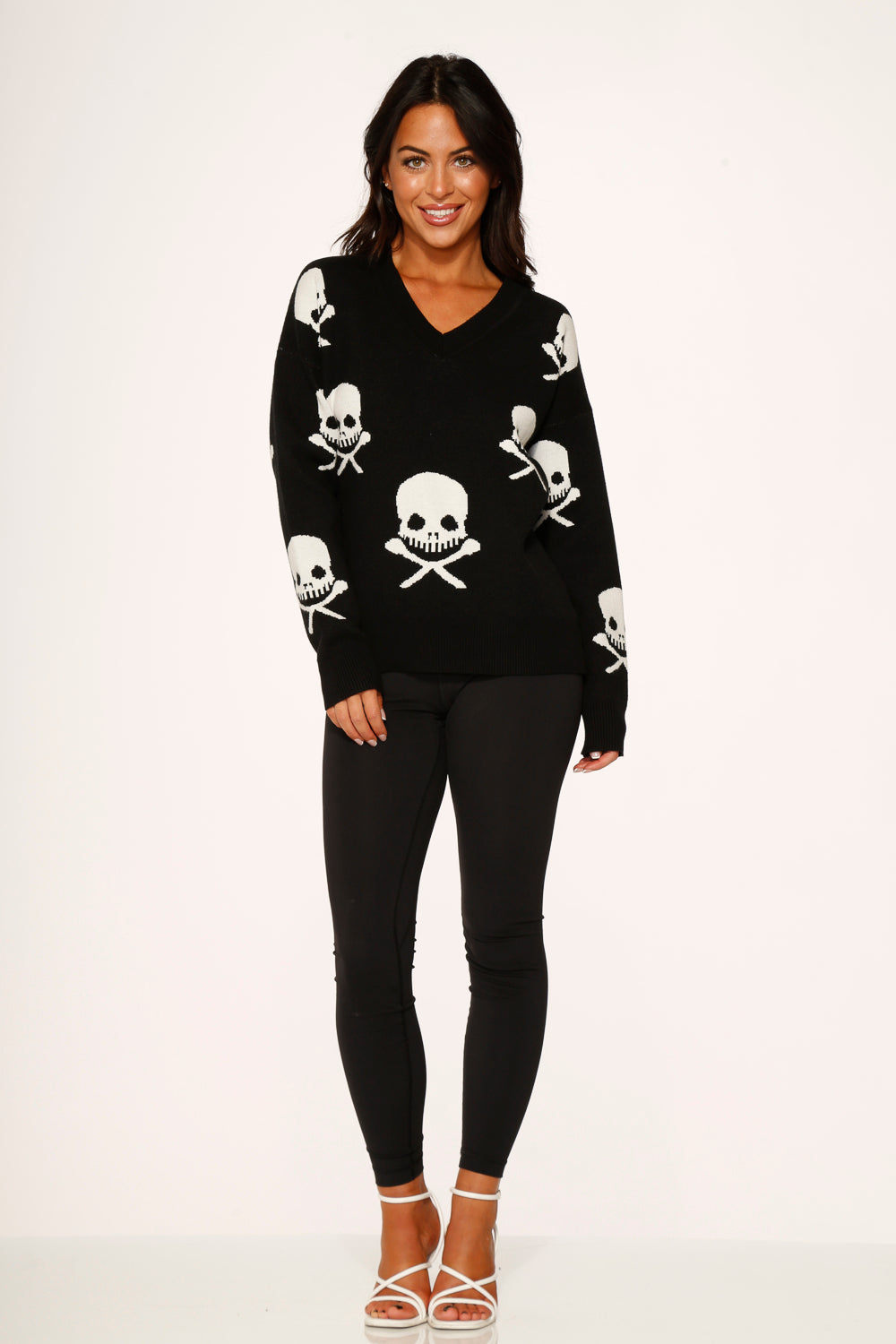 Black Skulls Sweater